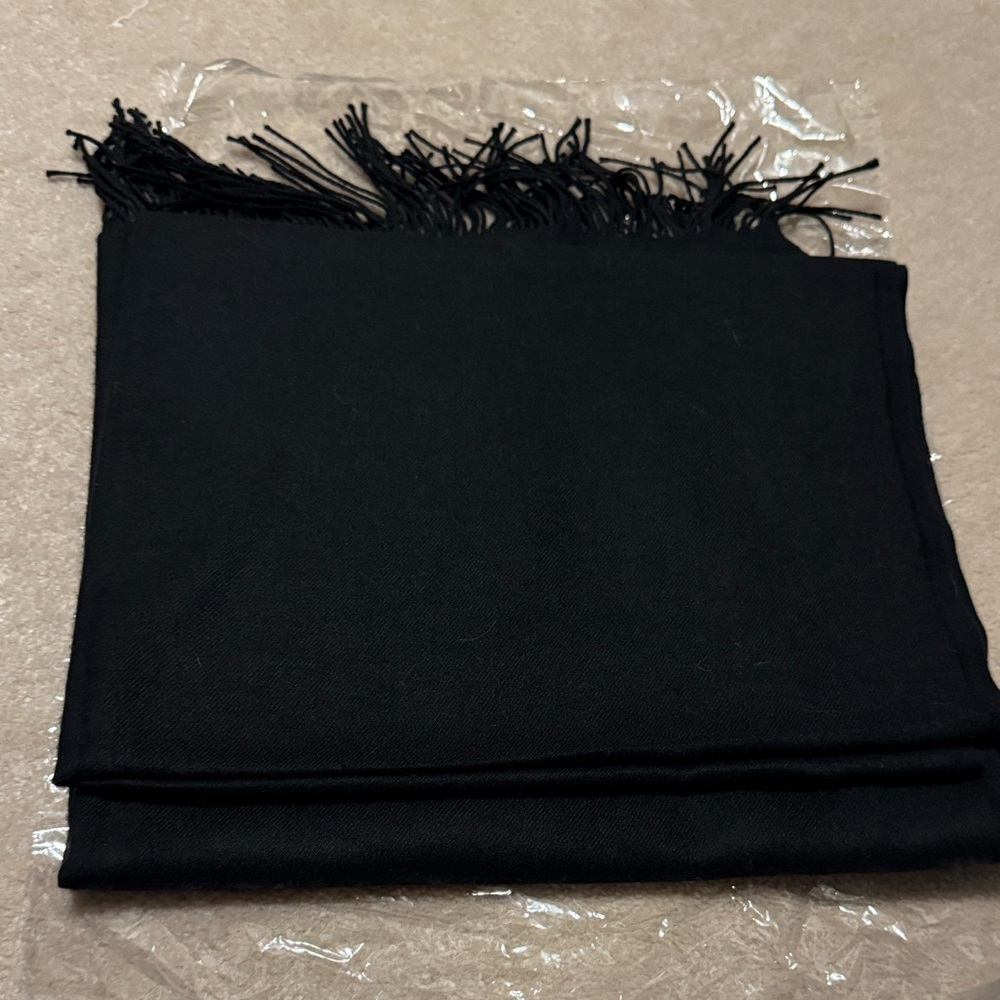Black Fringe Scarf